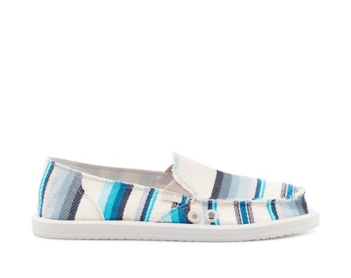 Női Sidewalk Surfers - Sanuk Donna Blanket Slip-on - Sanuk Kék Cipő FKARSY903